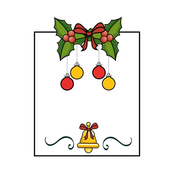 Икона рождественского украшения колоколов — стоковый вектор