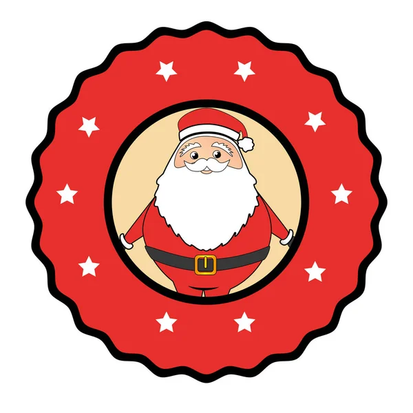 Santa claus character kawaii style — Stock Vector