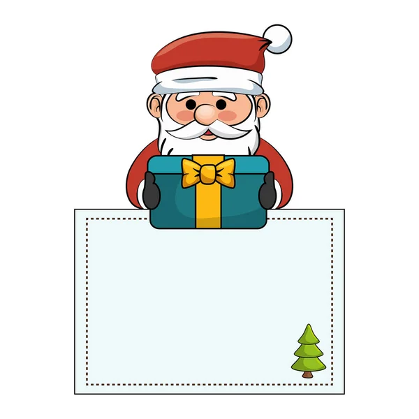 Santa claus character kawaii style — Stock Vector