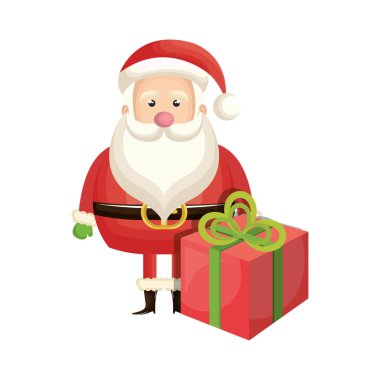 Noel Baba karakter kawaii stili