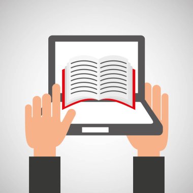 ellerini tutar dizüstü-kitap online eğitim