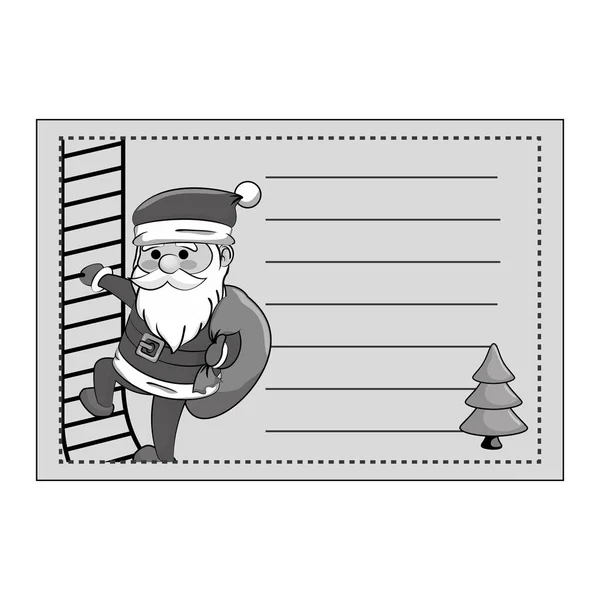 Santa claus carácter kawaii estilo — Vector de stock