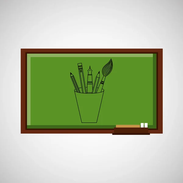 Vzdělávací koncepce tabulí s nástroje pro školy — Stockový vektor