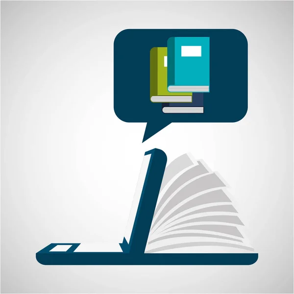 Online učení vzdělání-související knihy — Stockový vektor