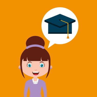 Cap mezuniyet eğitim online tasarım kız