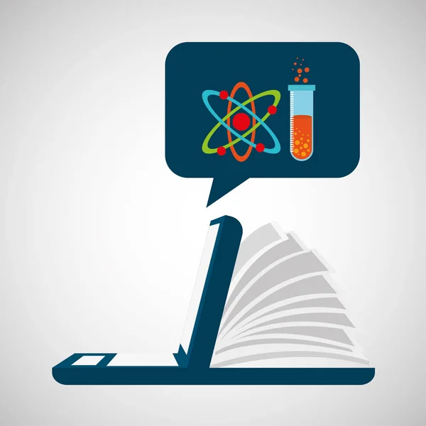 Apprentissage en ligne chimie enseignement — Image vectorielle
