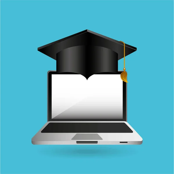 Eduation online concept technologie school achtergrond — Stockvector