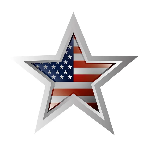 Estados Unidos de América estrella — Vector de stock