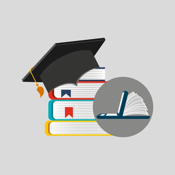 Online tanulás könyvtár oktatás — Stock Vector