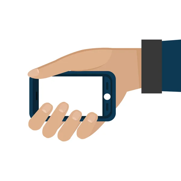 Hand mänskliga med smartphone — Stock vektor