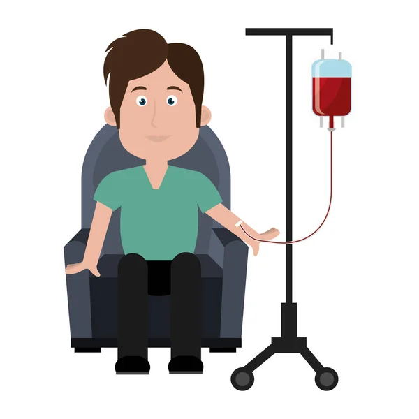 Blood donation isolated icon — Stock Vector