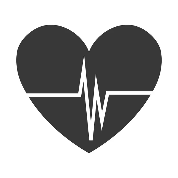 Hart cardio geïsoleerde pictogram — Stockvector