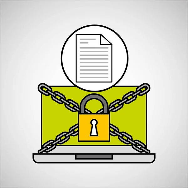 Безопасность документов интернет-технологии — стоковый вектор