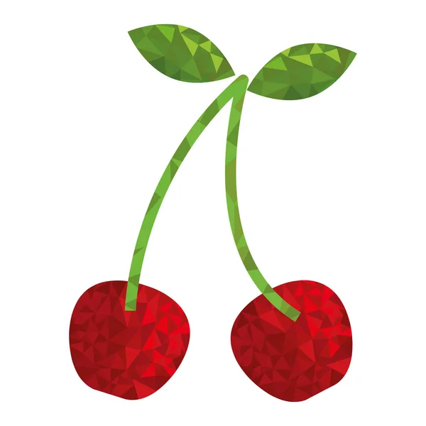 Frutta fresca basso poli stile — Vettoriale Stock