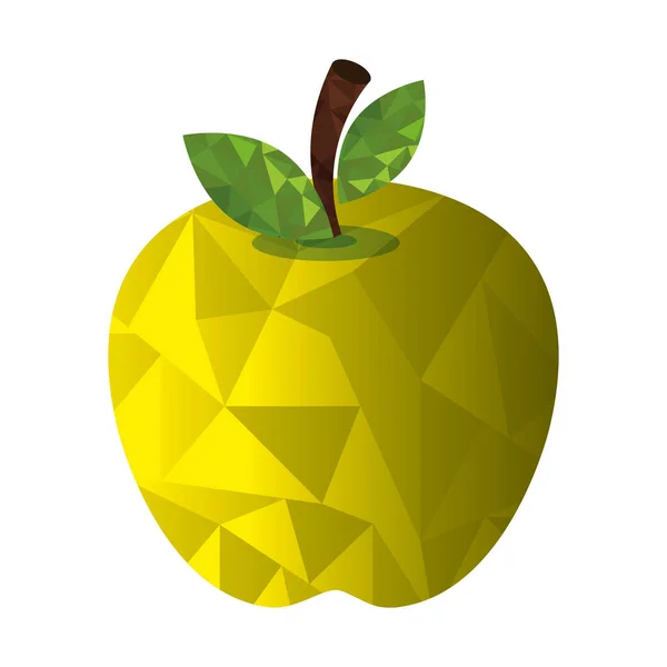 Frisches Obst Low Poly Stil — Stockvektor