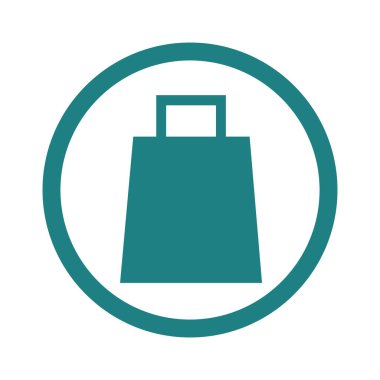 Alışveriş poşeti kağıt simgesi