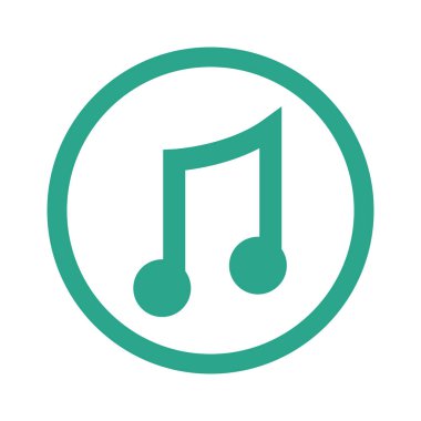 müzik Not izole simgesi