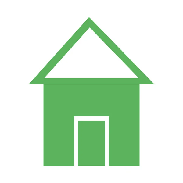 Huis huis silhouet pictogram — Stockvector