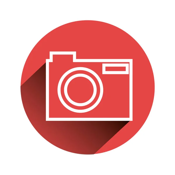 Cámara fotográfica aislado icono — Vector de stock