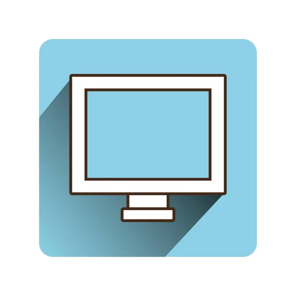 Ikonę monitora komputera stacjonarnego — Wektor stockowy