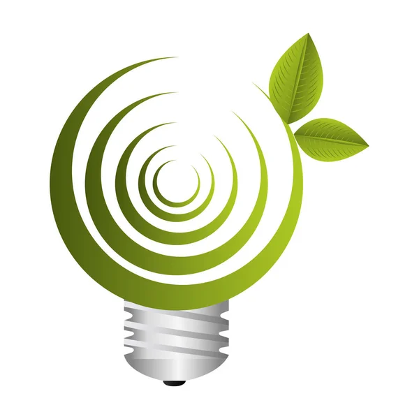 Lampa ljus ekologi symbol — Stock vektor