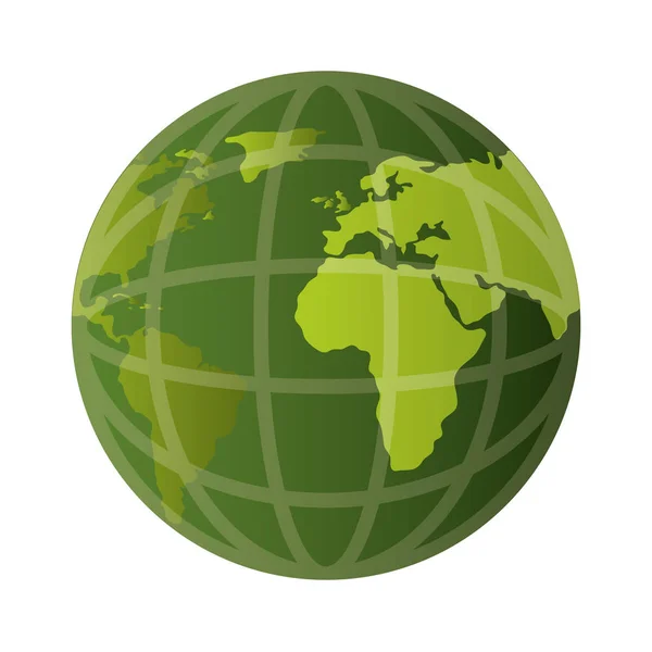 Світ планета Земля ізольована ікона — стоковий вектор