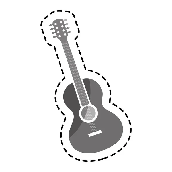 Guitarra instrumento acústico musical — Vector de stock