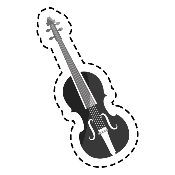 Instrumento de violonchelo icono musical — Vector de stock