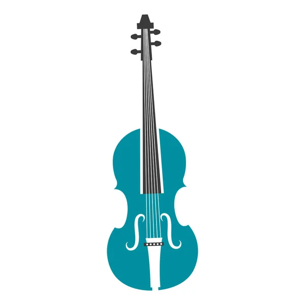 Violoncelle instrument icône musicale — Image vectorielle