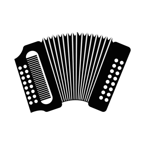 Icono musical instrumento de acordeón — Vector de stock