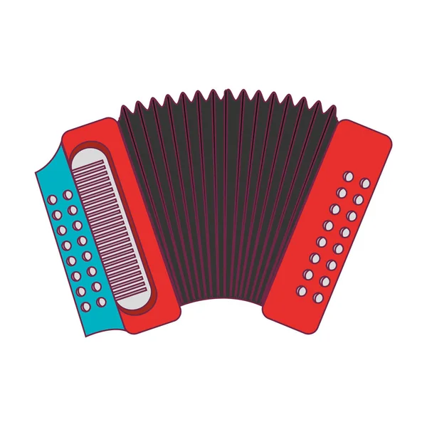 Icono musical instrumento de acordeón — Vector de stock