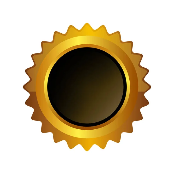 Gouden kwaliteitsnorm gegarandeerd pictogram — Stockvector