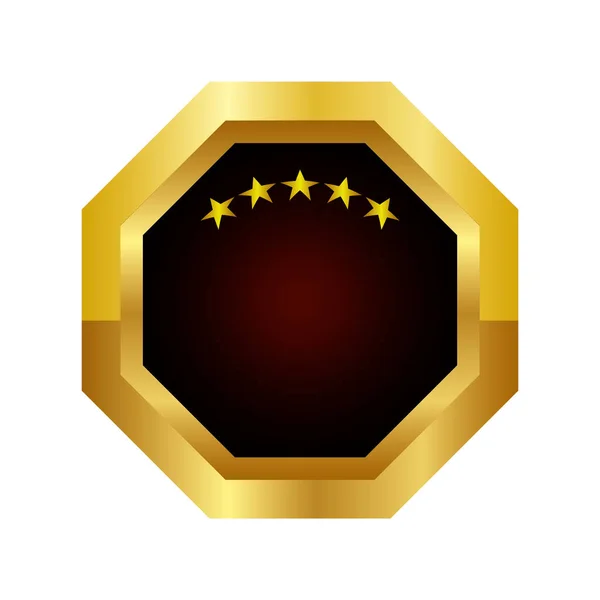 Golden Sello de calidad icono garantizado — Vector de stock