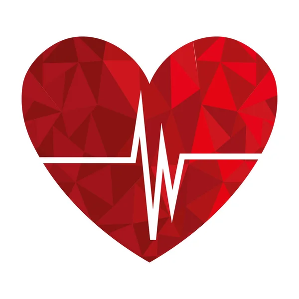 Серце кардіо ізольована іконка — стоковий вектор