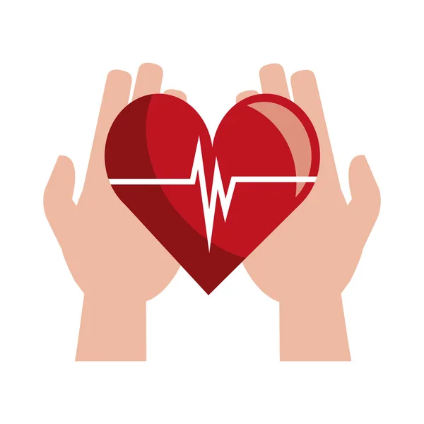 Coração cardio ícone isolado —  Vetores de Stock