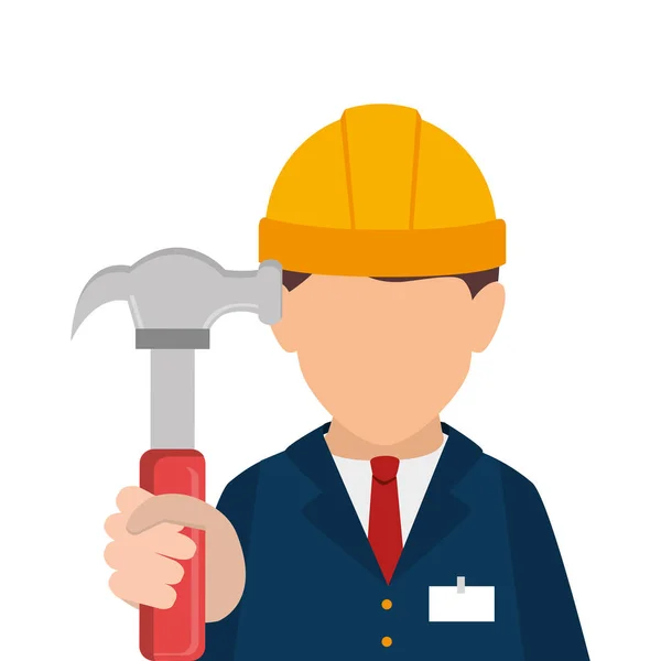 Builder konstruktion avatar-ikon — Stock vektor