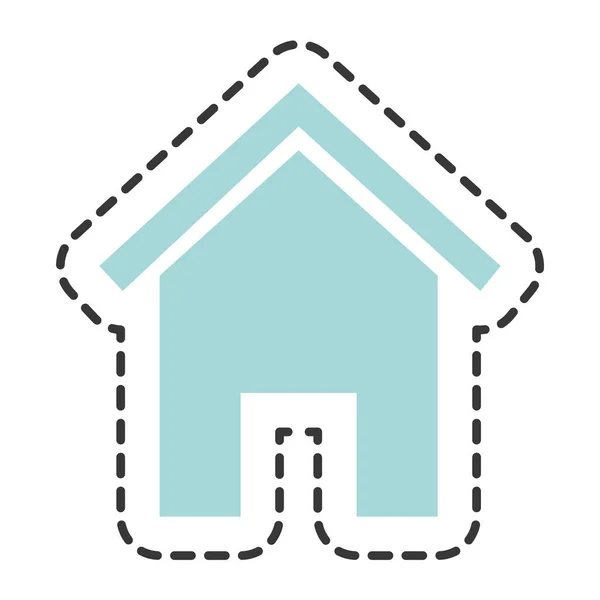 Home house silhouette icon — Stock Vector