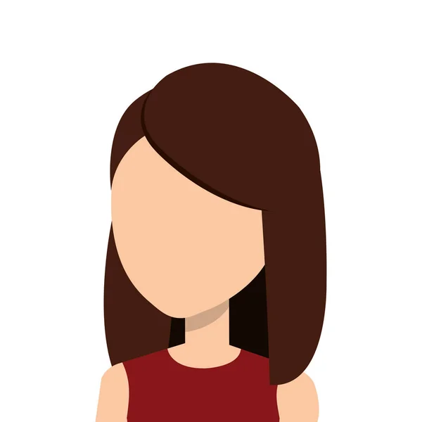 Mujer de negocios carácter avatar icono — Vector de stock