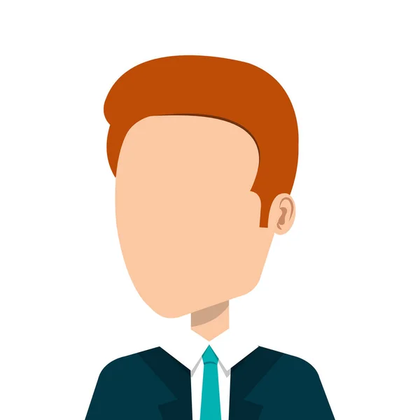 Podnikatel charakter avatar ikona — Stockový vektor