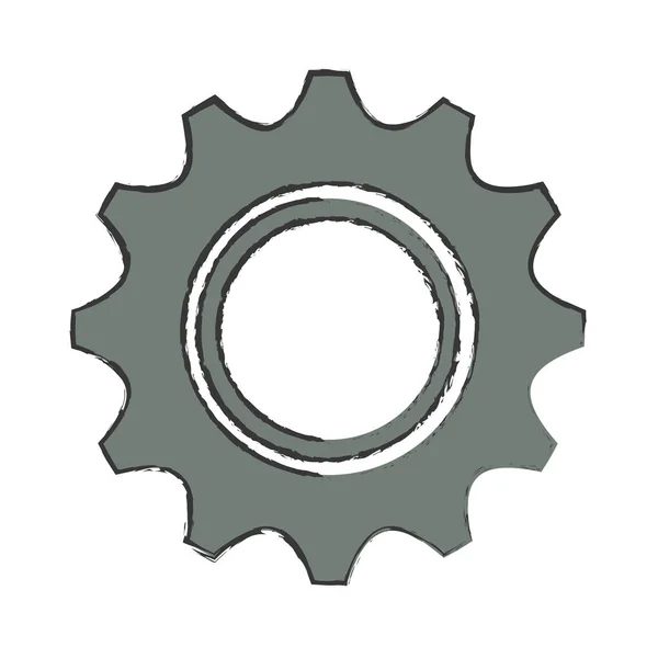 Gear setting isolated icon — Stock Vector