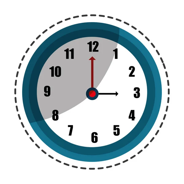 Reloj de tiempo icono aislado — Vector de stock