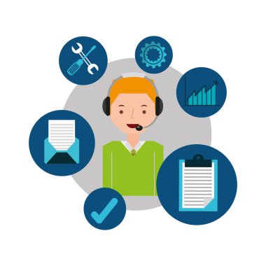 sarışın adam destek operatör yardım