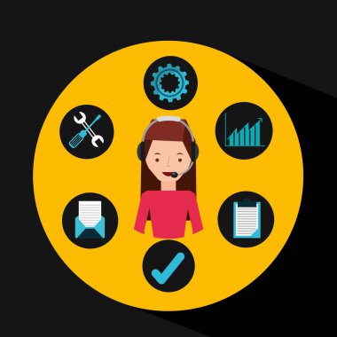 kız pembe gömlek destek operatör yardım