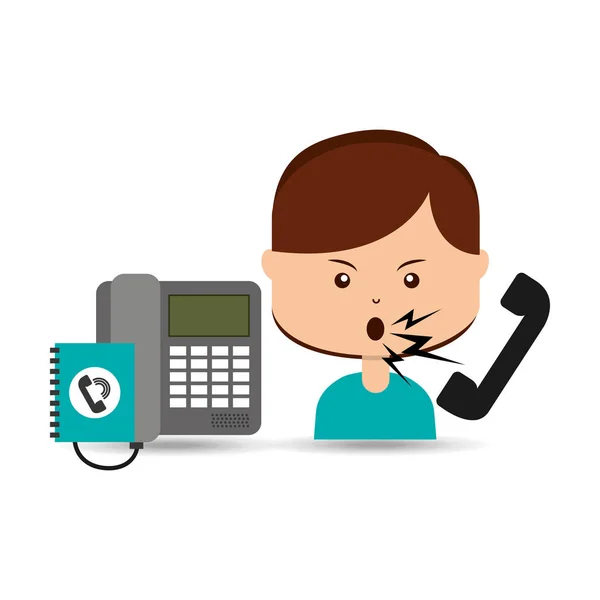 Vrouw klant klachten callcenter — Stockvector