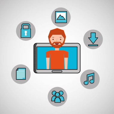 karakter adam teknoloji sosyal medya