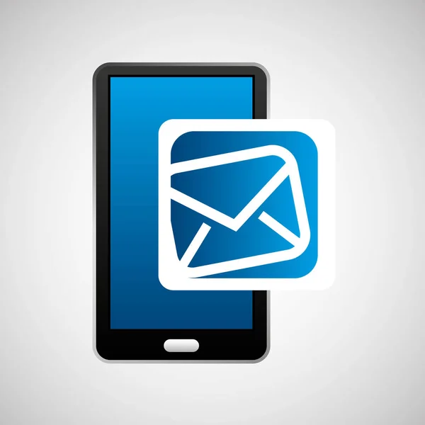 Handy-Ikone E-Mail Social Media — Stockvektor