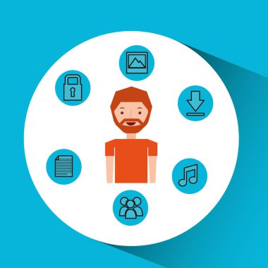 karakter adam teknoloji sosyal medya