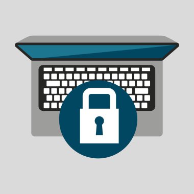 kişi çalışma dizüstü asma kilit sosyal medya grafik