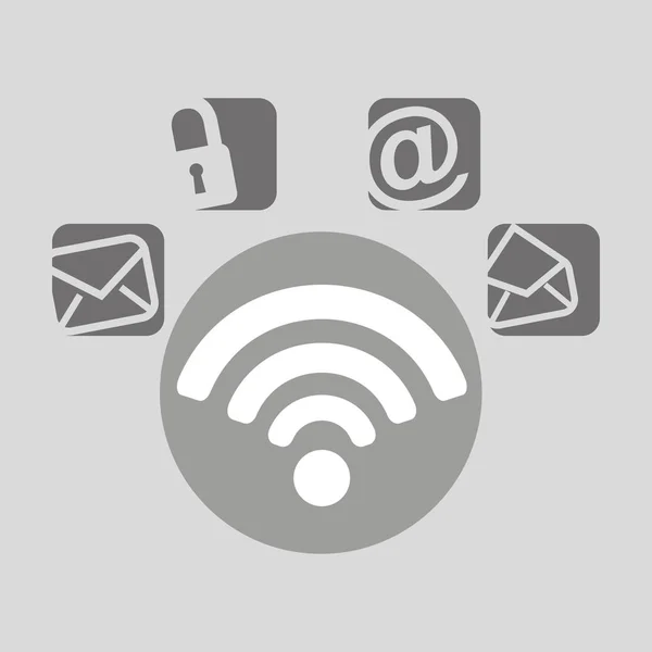 Wifi バブル音声ソーシャル メディア — ストックベクタ
