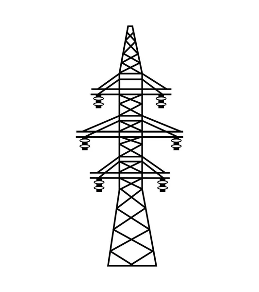 Energi tower isolerade ikonen — Stock vektor